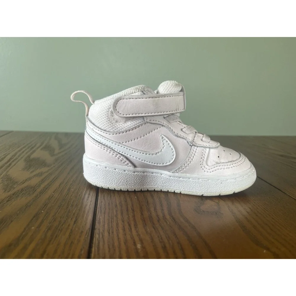 Nike Court Borough Mid 2 Sneakers CD7784-601 Toddler 6C Light Pink All Day Play